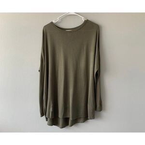 H&M Fall Olive Khaki Green Long Sleeve Top Women Medium